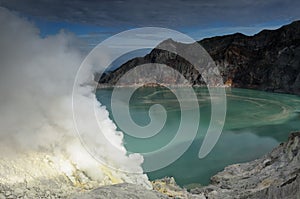 Kawah Ijen - sulphur vulcano, Indonesia, East Jawa