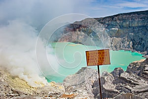 Kawah Ijen volcano, Java, Indonesia photo