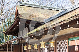 Kawai-jinja Shrine at Shimogamo-jinja Shrine in Kyoto, Japan. It is part of UNESCO World Heritage Site. 