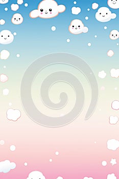 kawaii cloud background wallpaper- screenshot