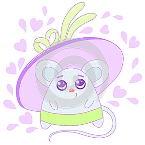 Kawaii mouse  image design, vector illustration