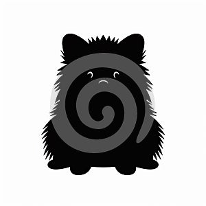 Kawaii Pomeranian Silhouette: Dark Fantasy Creatures In Frogcore Aesthetic