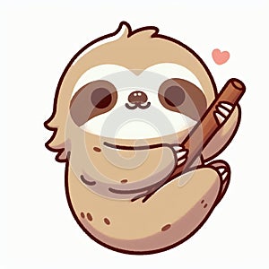 kawaii sloth art