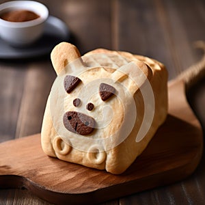 Cute Pig Bread: A Delicious And Adorable Toast Pastry photo