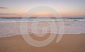 Kawana Beach Sunshine Coast at Dusk before blue moon rising