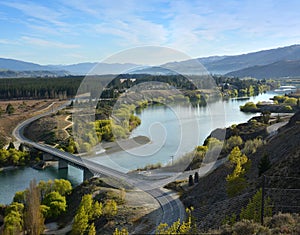 Kawarau River Bridge in Springtime, Otago, New Zealand