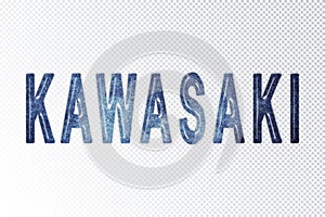 Kawasaki lettering, Kawasaki milky way letters, transparent background