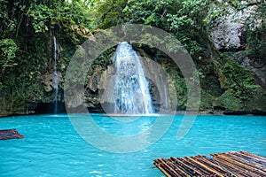 Kawasan Falls on Cebu island in Philippines