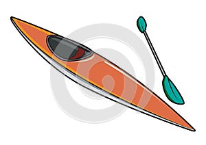 Kayak or Canoe with Paddle