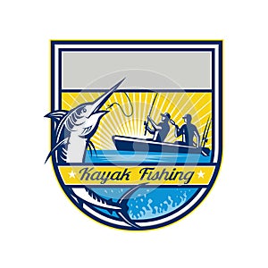 Kayak Fishing Blue Marlin Badge
