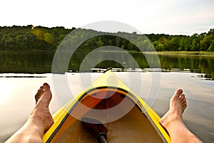 Kayak on Lake feet