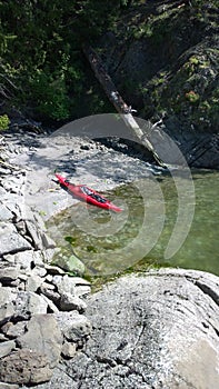 Kayak on Pender Island coast