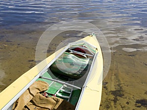 kayak on sandy beach