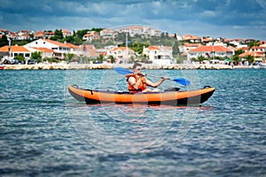 Kayak on the sea