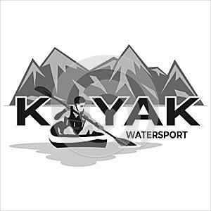 Kayak Watersport Simple logos