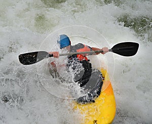 Kayak on White Water