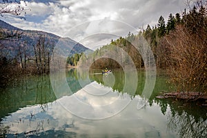 Kayaker on river