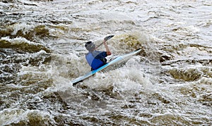 Kayaker on river Vuoksi