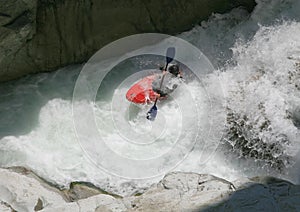 Kayaker in a whitewater