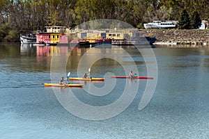 Kayakers on the Danube