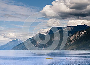 Kayakers in Portage Cove