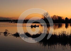 Kayakers at Twilight