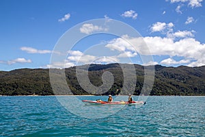 Kayaking in Abel Tasman National Park in New Zealand