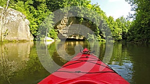 Kayaking on Grayson Lake in Kentucky