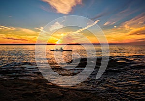 Kayaking Lake Superior in Summer, Michigan