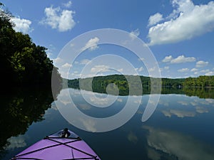 Kayaking Lake Taneycomo in Southwest Missouri photo