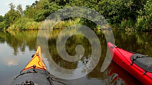 Kayaking in nature