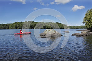 Kayaking on an Ontario Lake