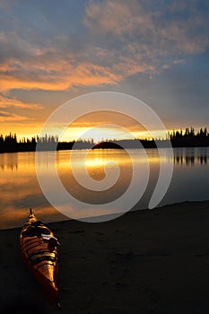Kayaking outside Inuvik, Canada photo