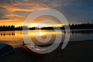 Kayaking outside Inuvik, Canada photo