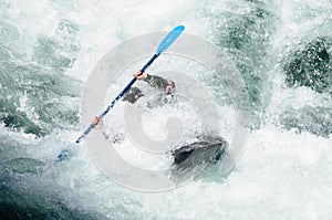 Kayaking in rough water