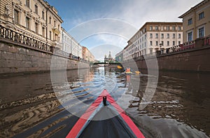 Kayaking in Saint-Petersburg.