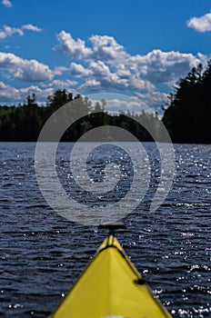 Kayaking in the st regis canoe area in the adirondacks