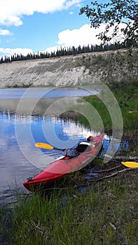 Kayaking on the Yukon River