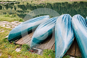 Kayaks or canoe for rent on the river