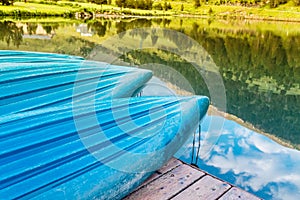 Kayaks or canoe for rent on the river