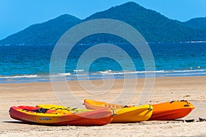 Kayaks Canoes Beach Tropics