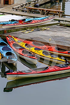 Kayaks on Ketchikan, Alaska