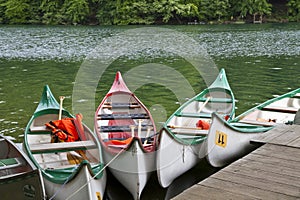 Kayaks on a lake, Germany