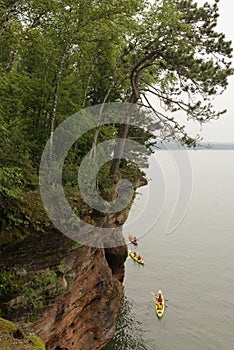 Kayaks on Lake Superior