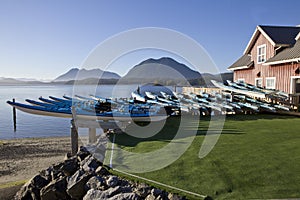 Kayaks to rent at Tofino, BC