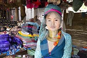 Kayan Lahwi girl in a village