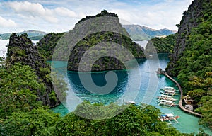 Kayangan Lake view point in Coron Island, Palawan, Philippines