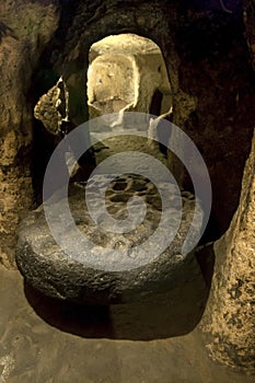 The Kaymakli Underground city in Cappadocia.