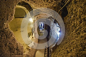 Kaymakli Underground City is contained within the citadel of Kaymakli in the Central Anatolia Region of Turkey