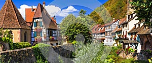 Kaysersberg - one of the most beautiful villages of France, Alsace region- famous vine route photo